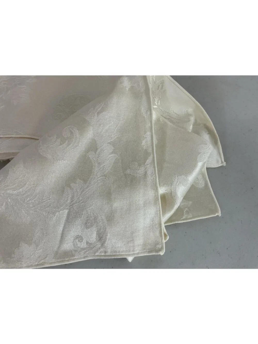 Vintage Ivory Damask Table Napkins Lot of 8